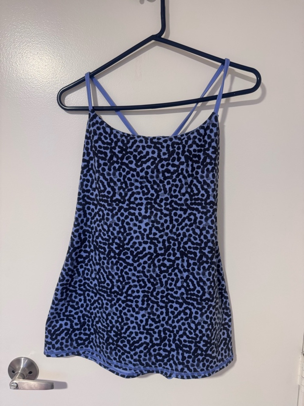 Lululemon Blue Leopard Print Vibe Active Tank Top